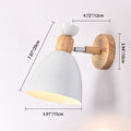 Moderne Minimalistisk Rund Horn Aluminium Træ 1-Lampe Væglampe til Soveværelse