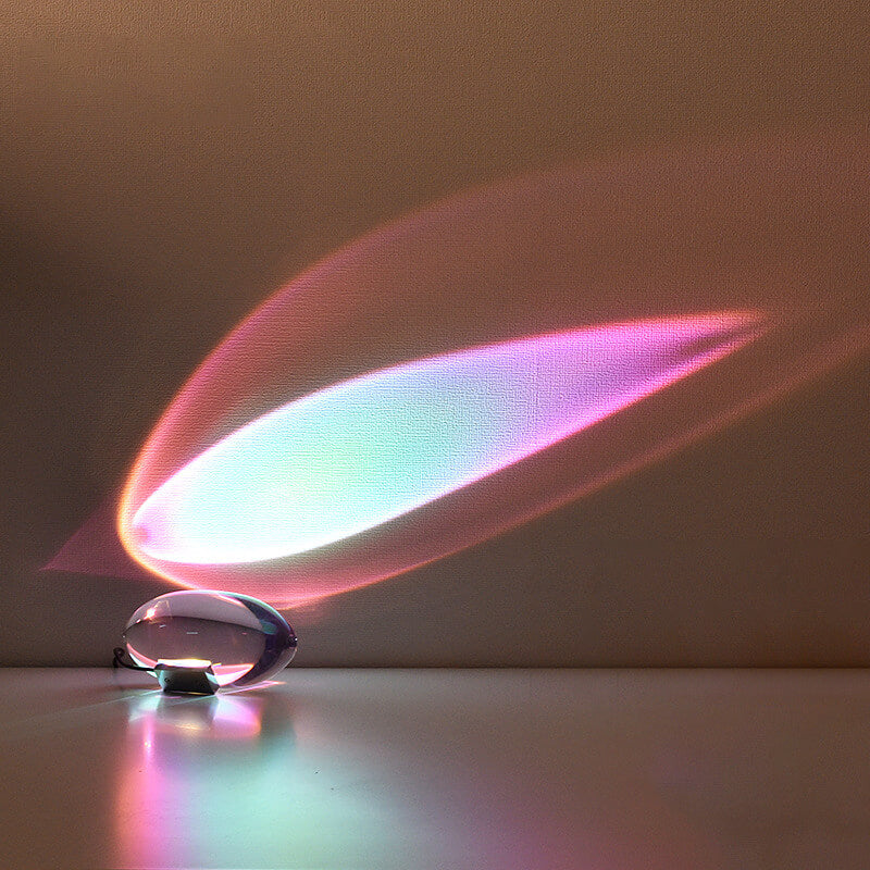 Kreativ Krystal Projektion Engel Øjne LED Bordlampe