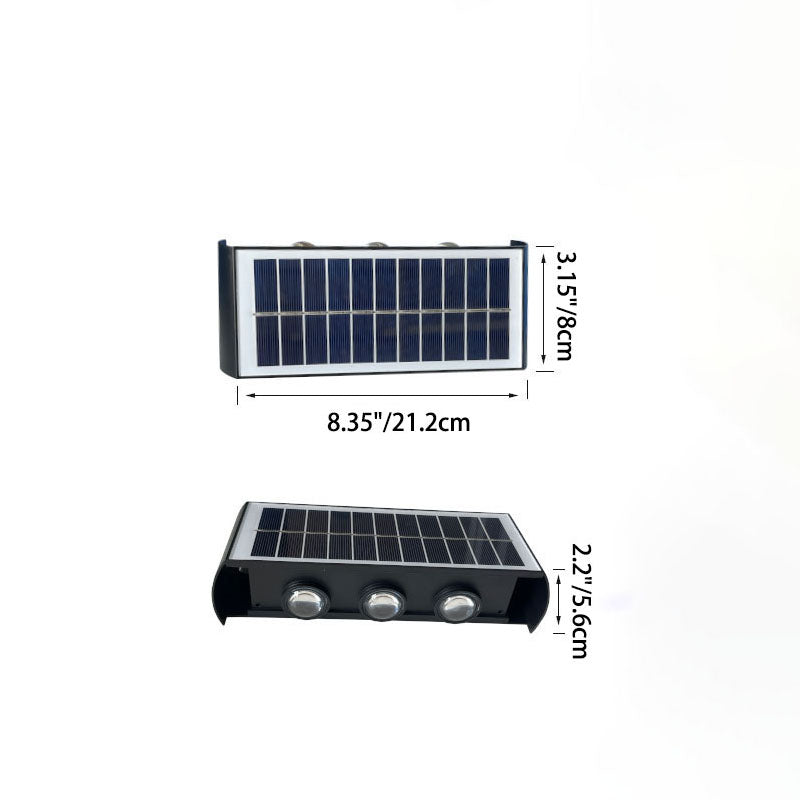 Moderne Enkelhed Solvandsafvisende Rektangulær ABS PMMA LED Væglampe til Udendørs Patio