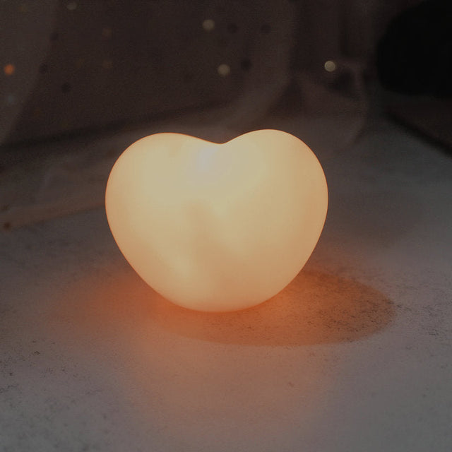 LuvSphere Silikone LED Natlampe | Hjerteformet Design | Bordlampe | Varm Stemningslys | Dekorativ