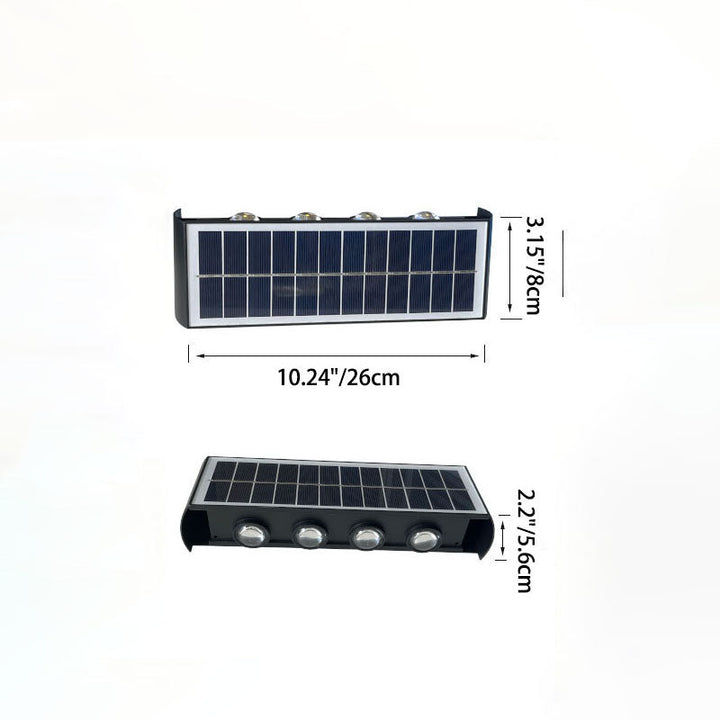 Moderne Enkelhed Solvandsafvisende Rektangulær ABS PMMA LED Væglampe til Udendørs Patio