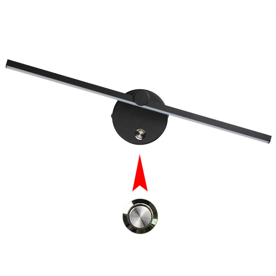 Nordisk Minimalistisk Aluminium Lang Bar Switch LED Spejl Væglampe