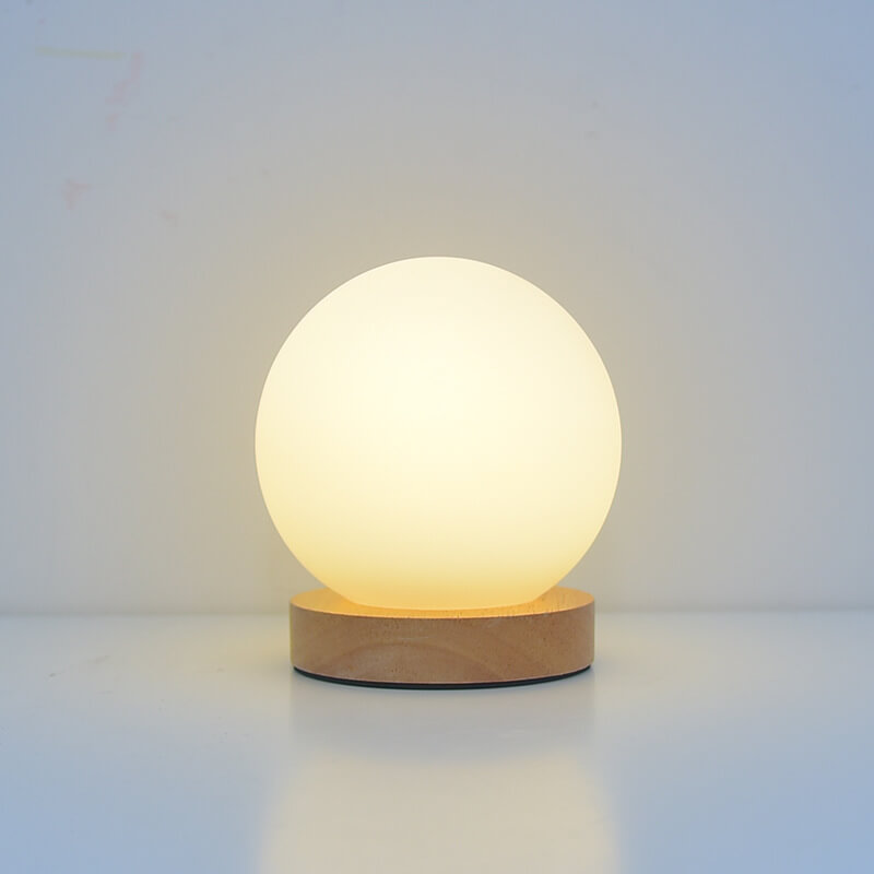 Moderne Minimalistisk Rund USB-genopladelig LED bordlampe