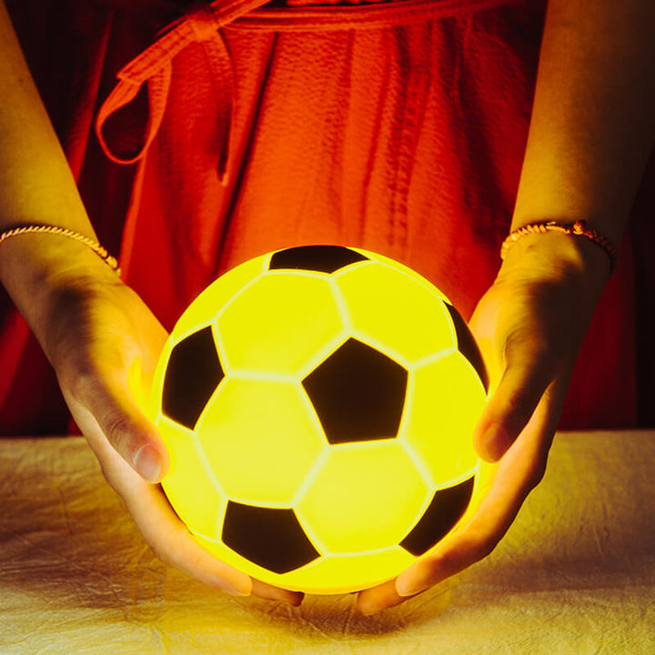 Kreativ Fodbold Silikone LED Nattelys USB Opladelig Bordlampe