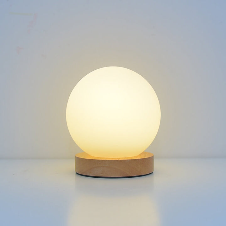 Moderne Minimalistisk Rund USB Genopladelig LED Natlampe Bordlampe
