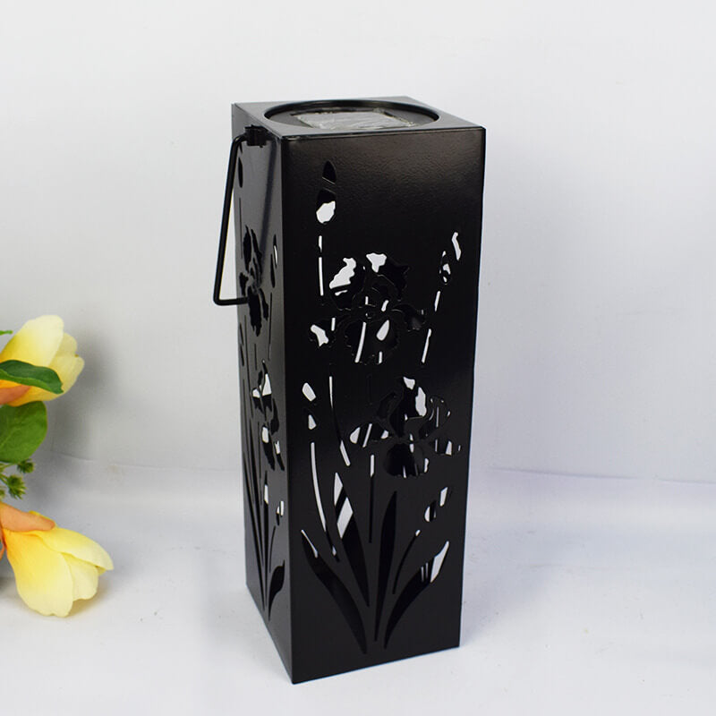 Sol Butterfly Rose Mønster Hult Søjle LED Udendørs Vandtæt Dekorativ Lampe