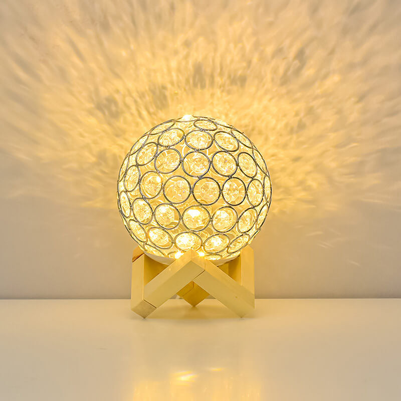 Moderne Minimalistisk Rund USB-genopladelig LED bordlampe