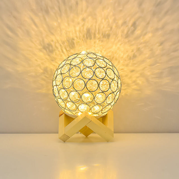 Moderne Minimalistisk Rund USB-genopladelig LED bordlampe