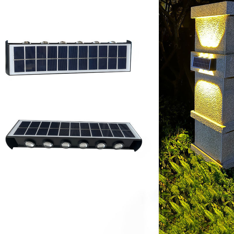 Moderne Enkelhed Solvandsafvisende Rektangulær ABS PMMA LED Væglampe til Udendørs Patio