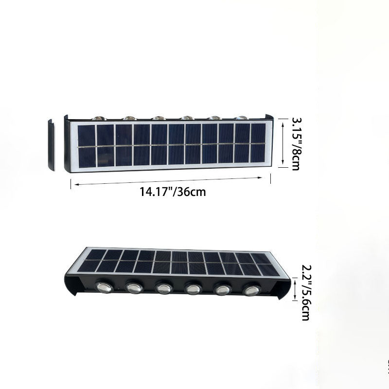 Moderne Enkelhed Solvandsafvisende Rektangulær ABS PMMA LED Væglampe til Udendørs Patio