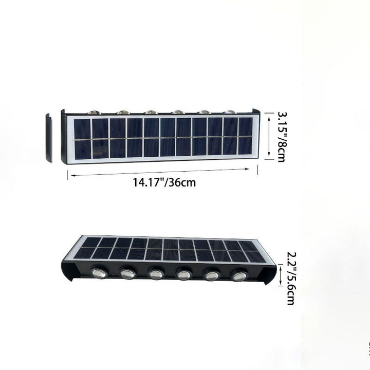 Moderne Enkelhed Solvandsafvisende Rektangulær ABS PMMA LED Væglampe til Udendørs Patio