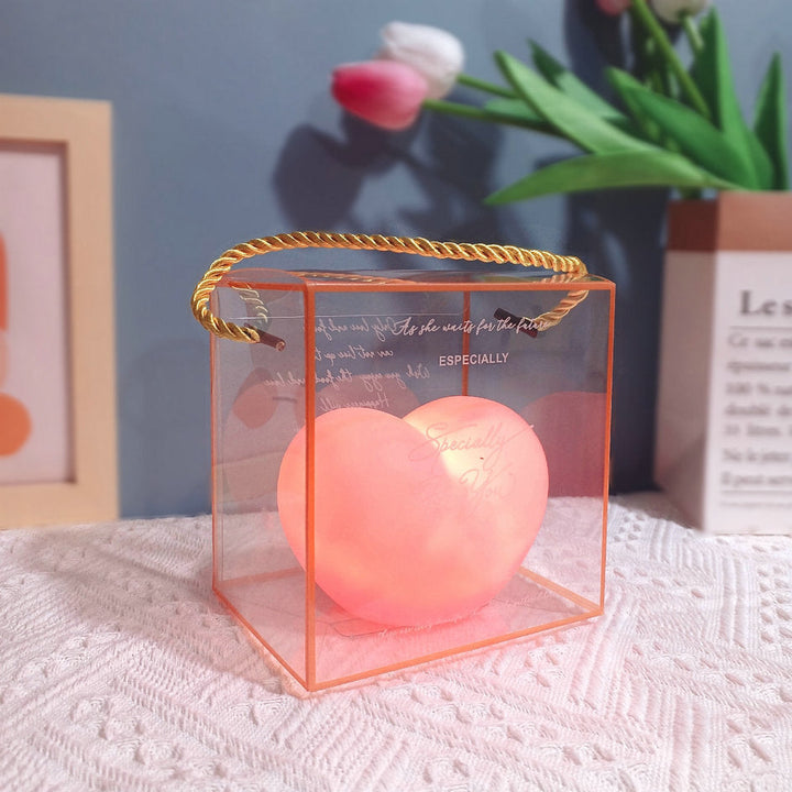 LuvSphere Silikone LED Natlampe | Hjerteformet Design | Bordlampe | Varm Stemningslys | Dekorativ