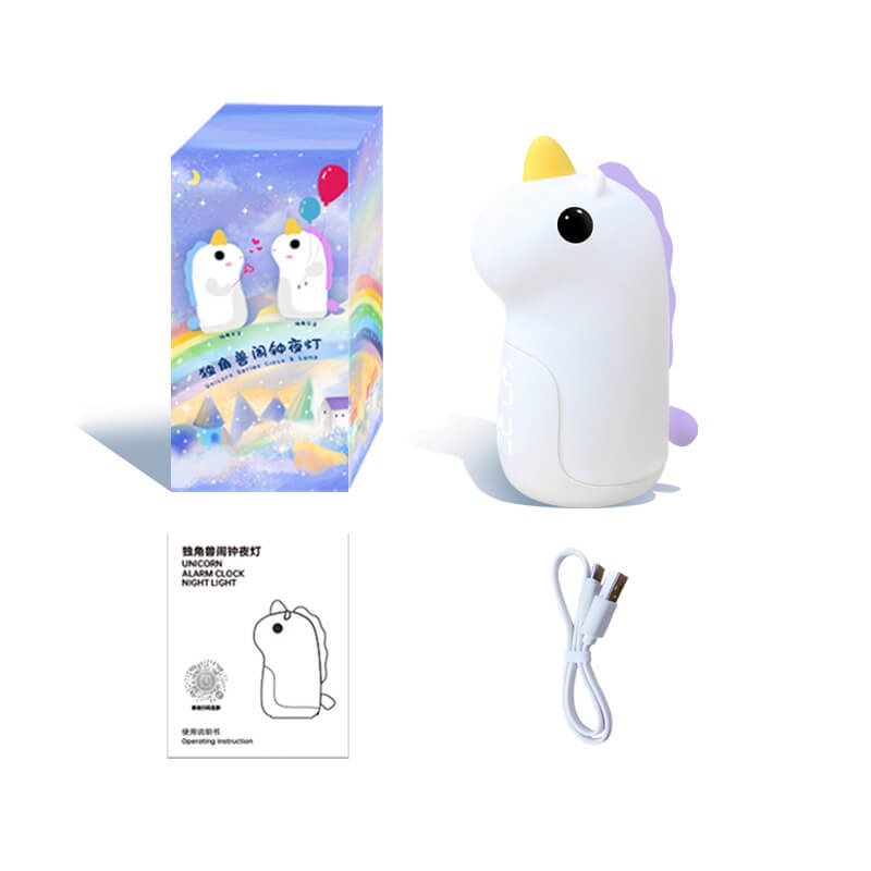 Unilora DreamLight Vækkeur | Enhjørning Design | Timer &amp; LED Nattelys | Børneværelse Dekor