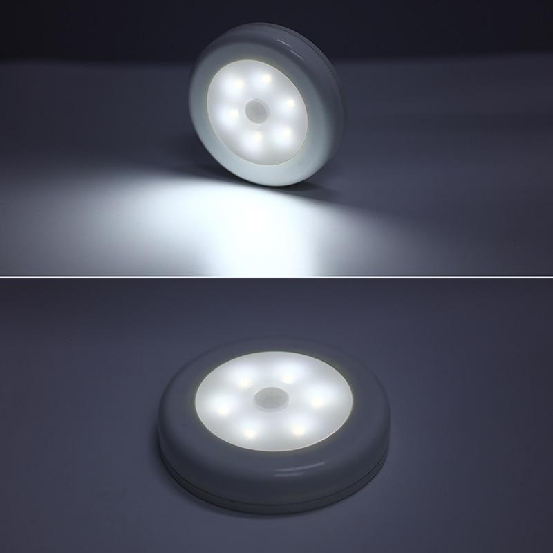 IcoolGadgets Infrarød PIR Bevægelsessensor 6 LED Natlys Trådløs Detektorlamp Væglampe Lys Automatisk Tænd/Sluk Skab Batteridrevet