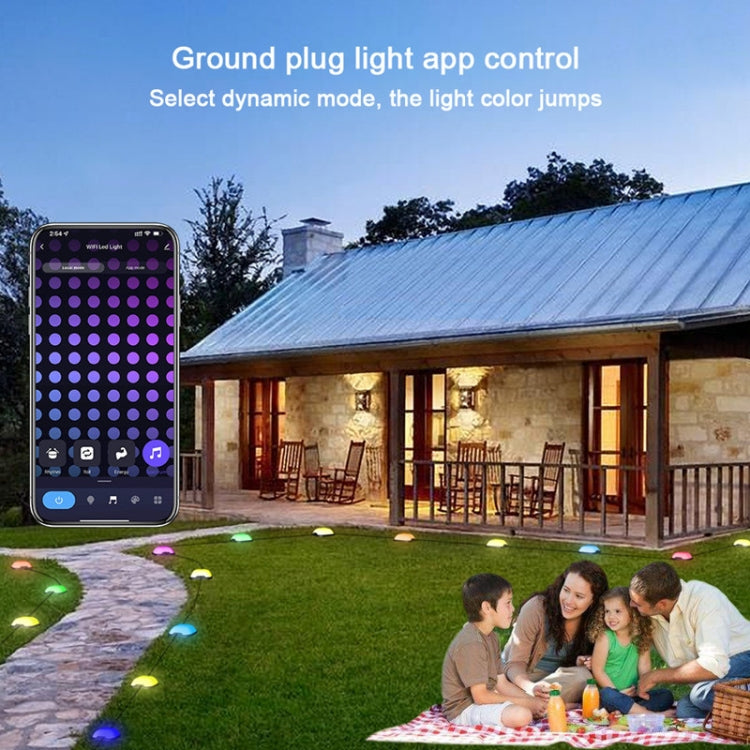 CP01 Udendørs WIFI Smart APP Kontrol Have Lys Musik Synkronisering Udendørs Gulvlys (US Stik)