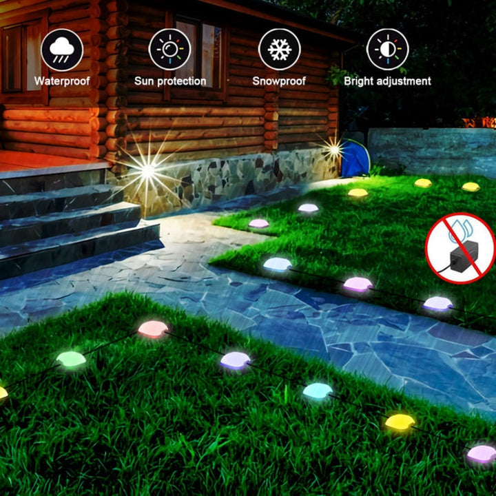CP01 Udendørs WIFI Smart APP Kontrol Have Lys Musik Synkronisering Udendørs Gulvlys (US Stik)