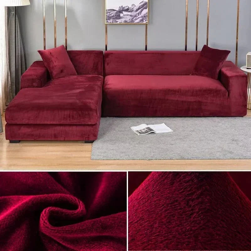 PlushFit - Højkvalitets Sofa Betræk Fremstillet af Strækvelour