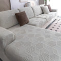 Jacquard Sofa Betræk med Geometrisk Mønster – Blødt & Kæledyrsvenligt | Perfekt til Beskyttelse og Hygge i Boligen |