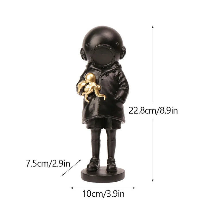Dropshipping Banksy Skulptur Samling Blomster Kast Statue Pop Art Moderne Ballon Pige Figurine Kontor Hjem Dekoration