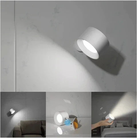 Spotlight Trådlampe - 360° Rotation, Dæmpbar, Genopladelig Væglampe