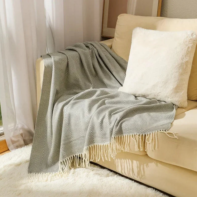 Nordisk Stribet Sofa Plaid