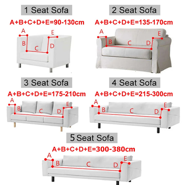 Sofalino Stretch | Elastisk Sofapude | Jacquard Design | Til 1–4 Sæder &amp; L-form