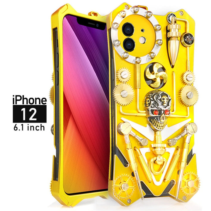 Mechanic Skull Cyberpunk Stil iPhone Cover