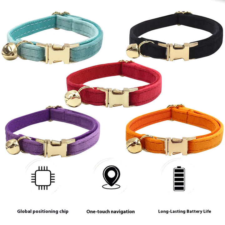 Pet Tracker Mini – Smart Bluetooth Dyrlokator med Halsbånd og Klokke