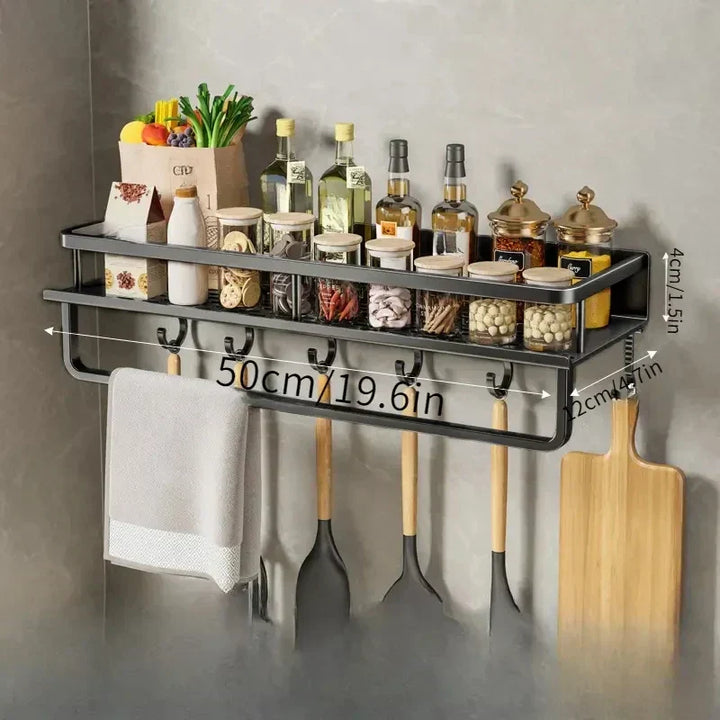 KitchenStyle – Elegant Væghylde til et Organiseret Køkken