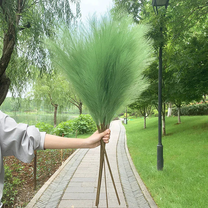 5 stk 100 cm Kunstig Pampas Græs Tørret Blomster Bouquet Bryllup Fest Dekoration Hjem Rum DIY Kunstige Planter Dekorationsmaterialer