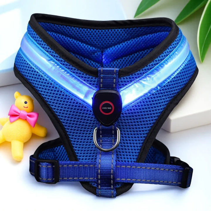 LED Hundesele USB genopladelig &amp; justerbar