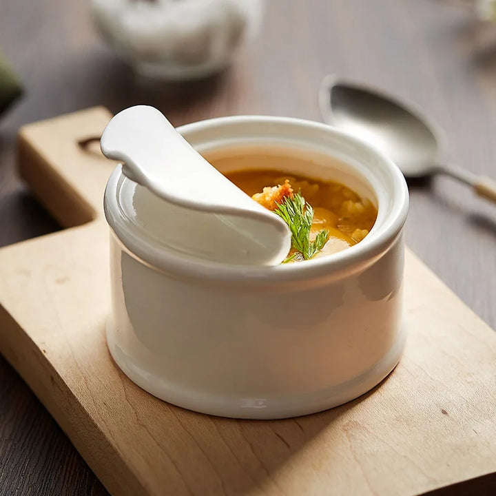 Moderne Fransk Løgsuppe Skål – Premium Keramisk Suppe- &amp; Grydeskål