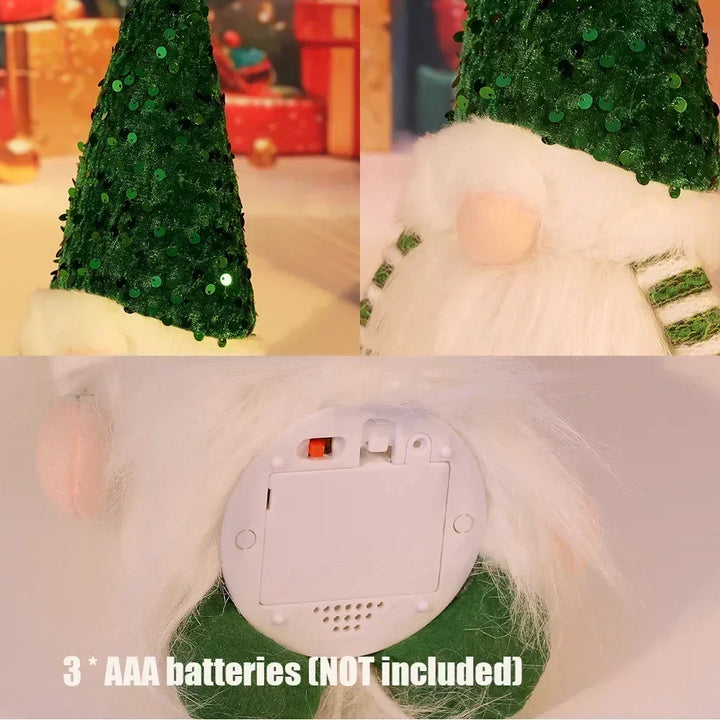 Jule Gnom Dekoration | LED Nattelys | Varm Glød Ferie Ornament