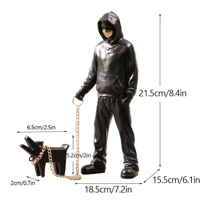 Dropshipping Banksy Skulptur Samling Blomster Kast Statue Pop Art Moderne Ballon Pige Figurine Kontor Hjem Dekoration