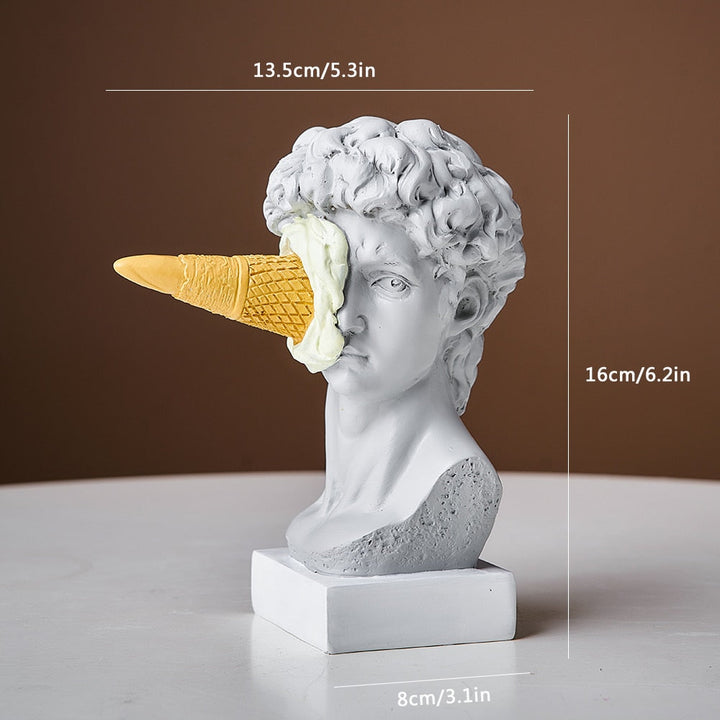 David Figur med Is-sculptur til Hjemmet