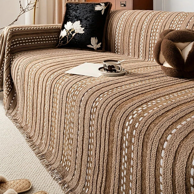 Sahara Stil Plush Boho Sofa Dække Tæppe