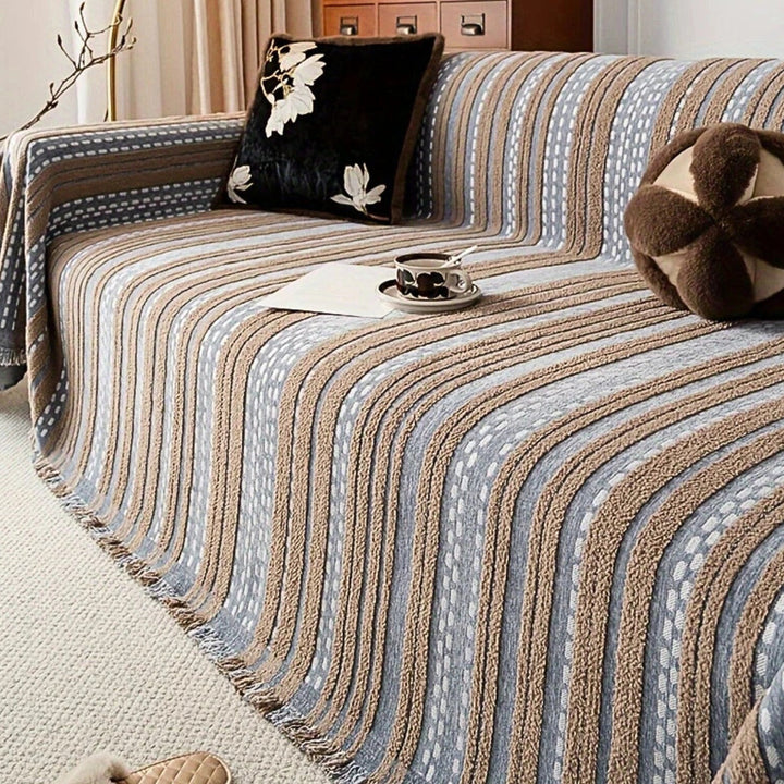 Sahara Stil Plush Boho Sofa Dække Tæppe