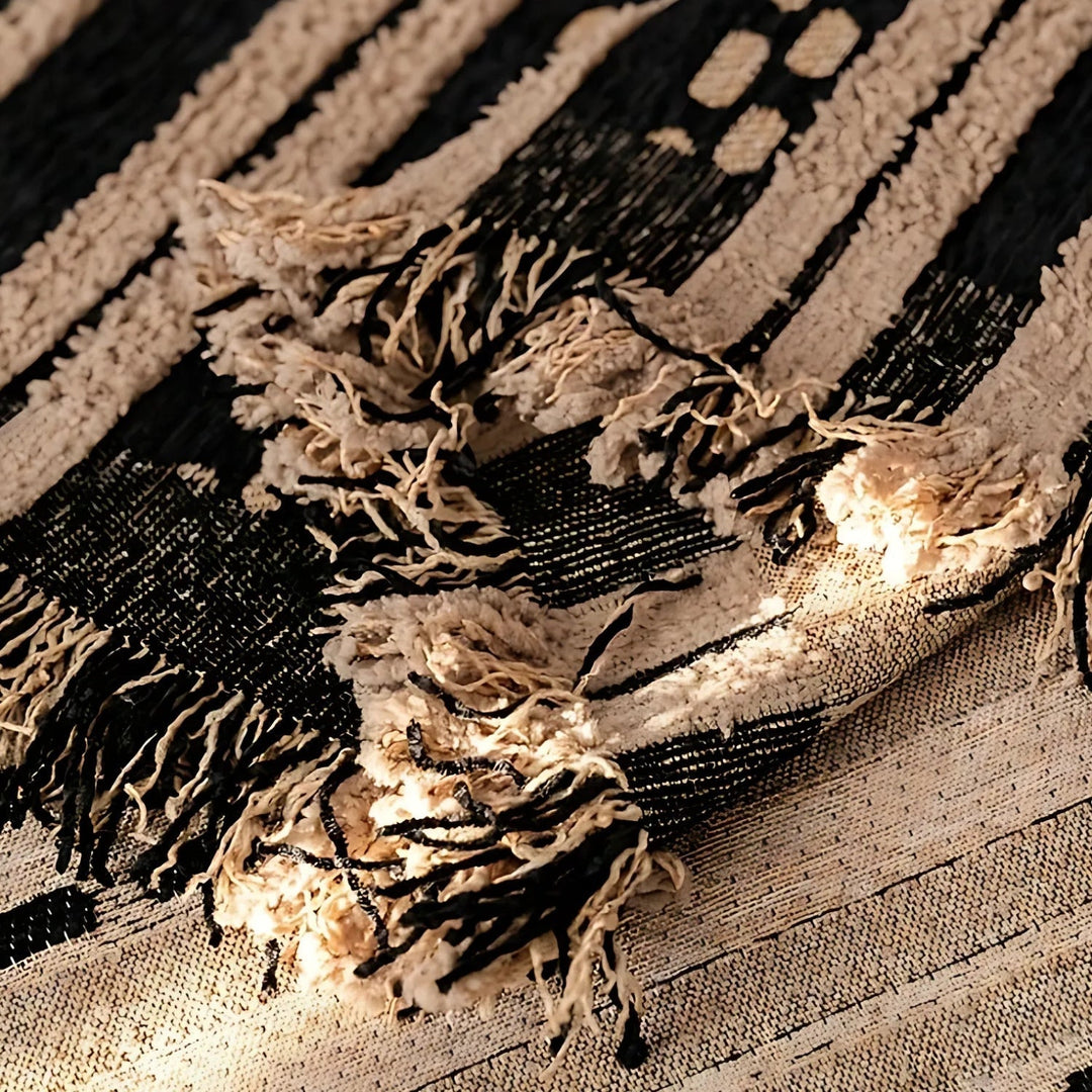 Sahara Stil Plush Boho Sofa Dække Tæppe