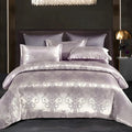 Chic Satin Jacquard Dynecover til Luksuriøst Soveværelse