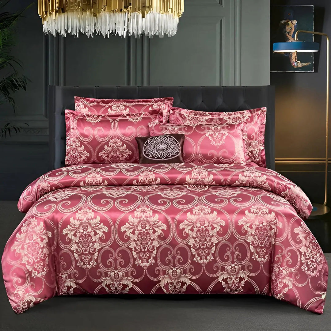 Chic Satin Jacquard Dynecover til Luksuriøst Soveværelse