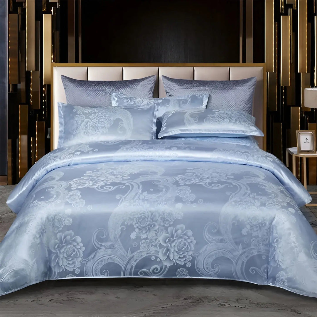 Chic Satin Jacquard Dynecover til Luksuriøst Soveværelse