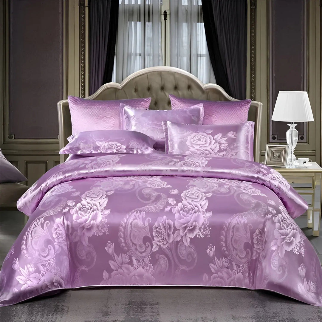 Chic Satin Jacquard Dynecover til Luksuriøst Soveværelse