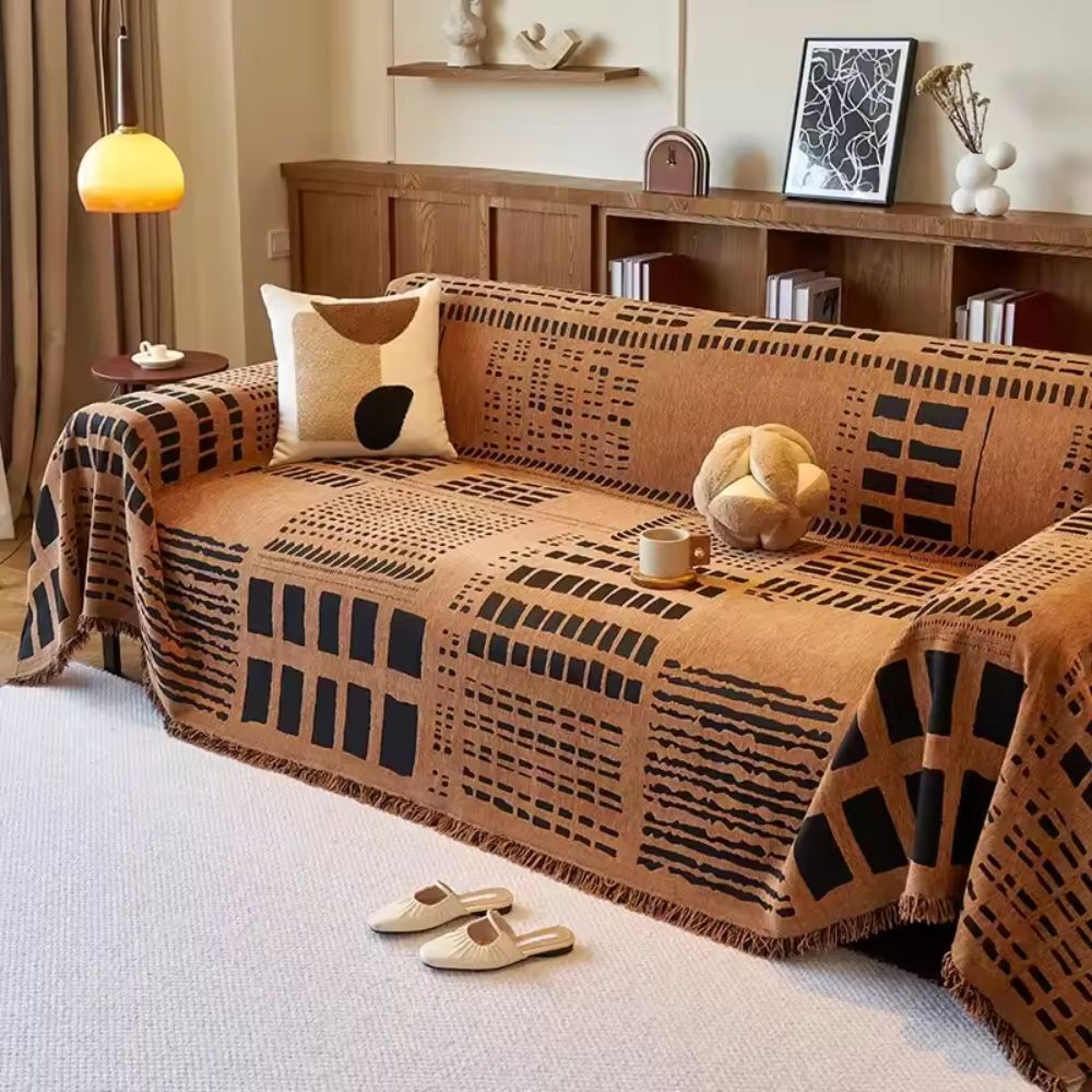 Savanna Geo Chenille Sofa Dække