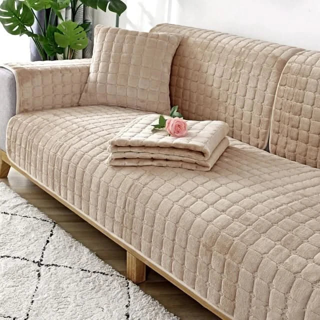 VelvetCozy - Luksuriøst fløjl anti-skrid sofaovertræk for ekstra elegance og komfort