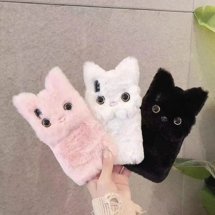 Fluffy Kat Varm Plush Fluffy iPhone Cover
