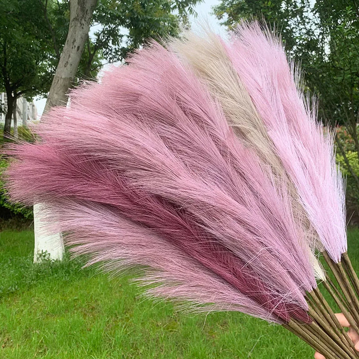 5 stk 100 cm Kunstig Pampas Græs Tørret Blomster Bouquet Bryllup Fest Dekoration Hjem Rum DIY Kunstige Planter Dekorationsmaterialer