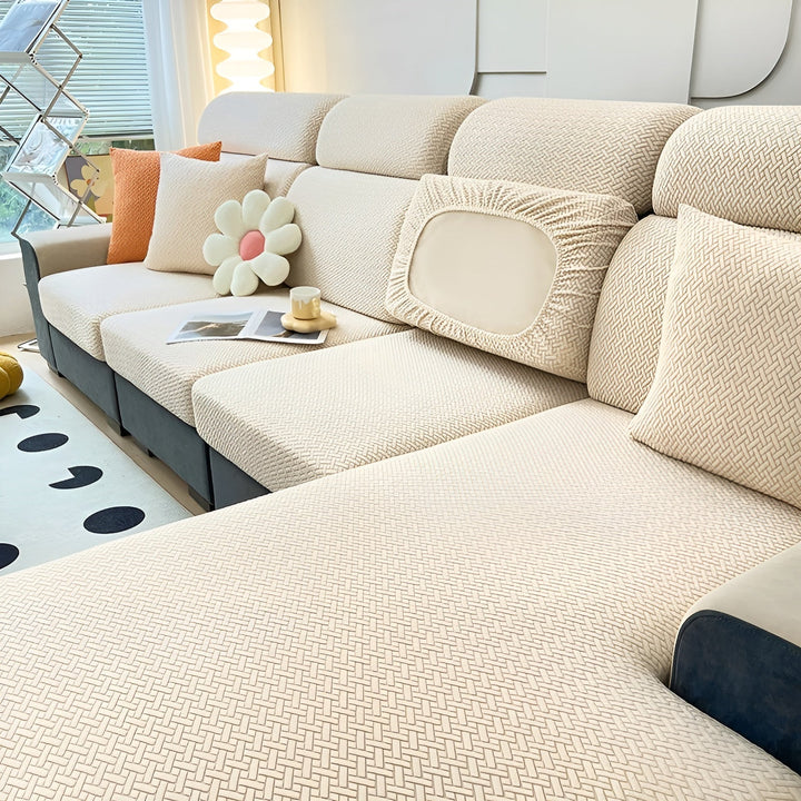 Elastic Sofa Cover – Vandafvisende og Skræddersyet | Beskyttelsesbetræk Fremstillet af Strækstof |