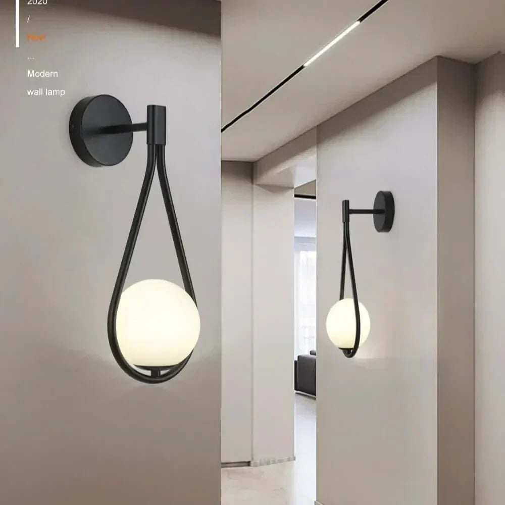 Drop Luxury Glass Ball Wall Light