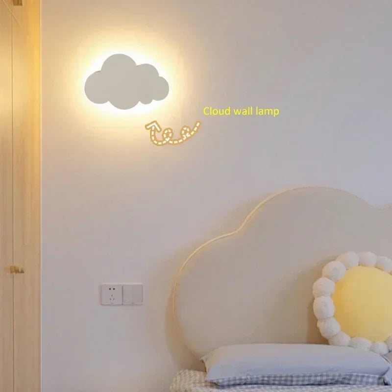 LED Cloud Væglampe | 3-farvet Dæmpbar som Nattelys | Hvid