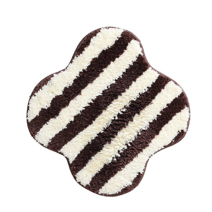 Quilted striped chair cushion